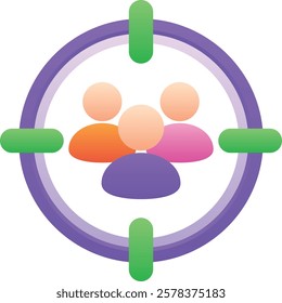 Gradient color illustration for Target audience