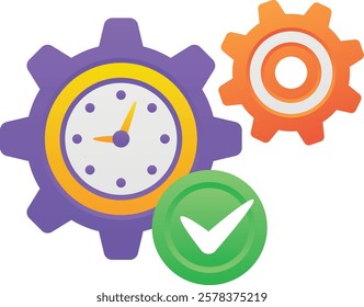 Gradient color illustration for Time management