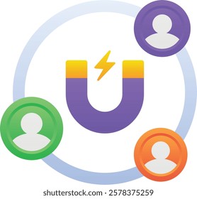 Gradient color illustration for User attraction