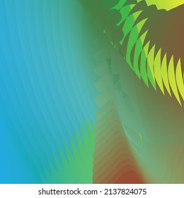 gradient color illustration vector with few color green, yellow, blue, red, brown 