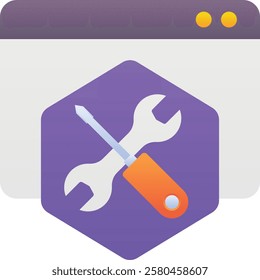 Gradient color illustration for Web maintenance