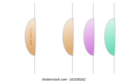 gradient color label on the edge of the page