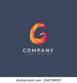 letra de color de gradiente g logotipo
