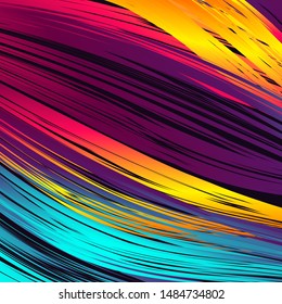 Gradient color lines. Cover design template. Vector illustration for flyer and poster. Can be used presentation, advertising, marketing.