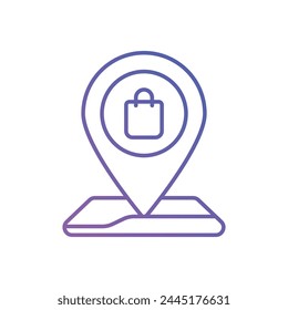 Gradient Color Location Pin vector icon