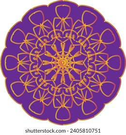 A gradient color mandala design
