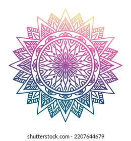 color de degradado mandala, fondo de diseño mandala, diseño mandala, patrón de Mandala libro de coloreo Diseño de fondo artístico, patrón de baldosas, tarjeta de saludo, 

