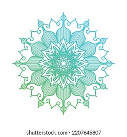 color de degradado mandala, fondo de diseño mandala, diseño mandala, patrón de Mandala libro de coloreo Diseño de fondo artístico, patrón de baldosas, tarjeta de saludo, 