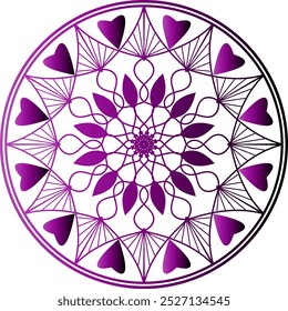 gradient color mandala design. mandala design, mandala design with intricate patterns in blue, red, and orange on a warm gradient background
