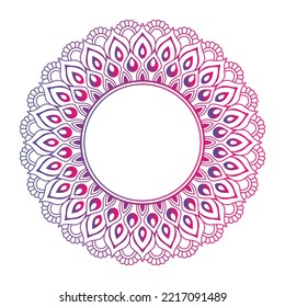 Farbige Mandala auf weißem, isoliertem Hintergrund, Mandala mit Blumenmustern. Ornamente