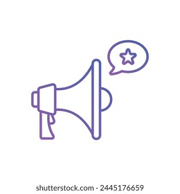 Icono de Vector de marketing de color degradado