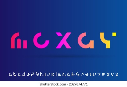 flat alphabet small color