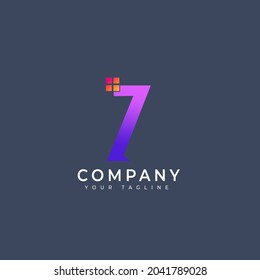 gradient color number 7 logo