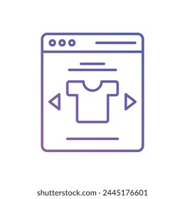 Gradient Color Online Purchase vector icon