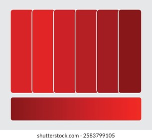 Gradient color palette design set of elements