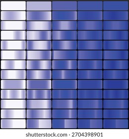Gradient color Palette. Color are Lavender, Light Slate Blue, Medium Slate Blue, Blue, Dark Blue, Swatches for gradient background and Versatile design use.