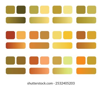 Gradient color palette set elements