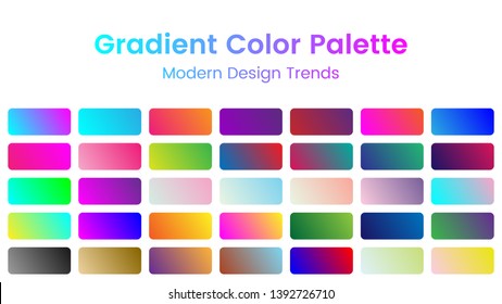 Gradient Color Palette Set For Modern Design