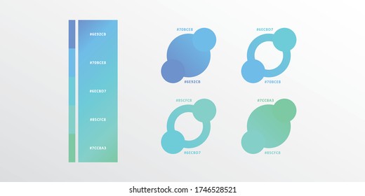 Gradient Color Palette Vector and Illustration