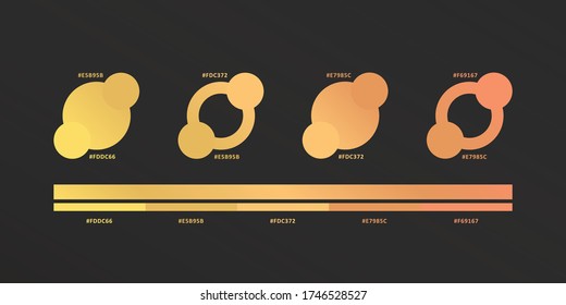 Gradient Color Palette Vector and Illustration