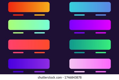 Gradient color pallet vector for mobile application design and website interface