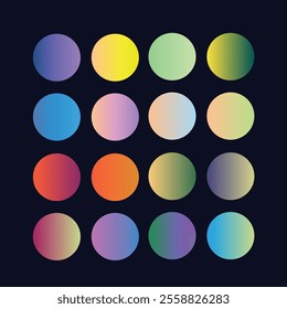 Gradient Color Pantone. Trend Colour Guide Palette Catalog Samples in RGB HEX color palette for fashion designers, business, and paints colors company