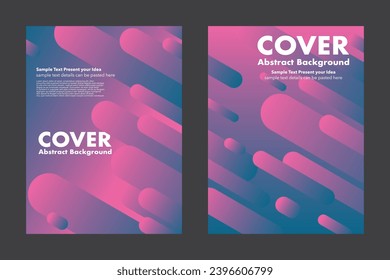 Gradient color pink and blue with rounded squares abstract background, vector geometric graphic design for cover poster wallpaper brochures layout templates, liquid fluid, bold color, pink, dark blue