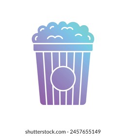 Gradient Color Popcorn vector icon