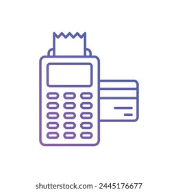Icono de Vector de terminal Pos de color degradado