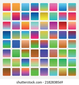 Gradient color set in 64 vibrant colors.