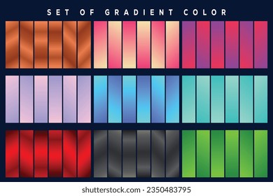 Gradient. Gradient Color Set. Gradient Color. Gradient Background Vector