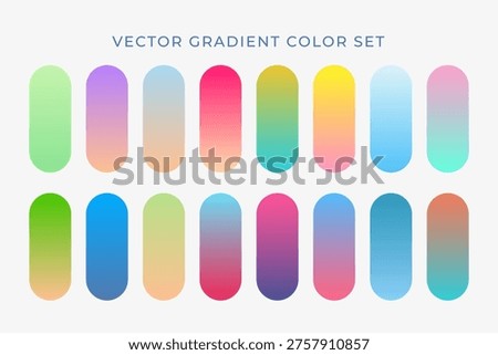 Gradient color set element set gradient shades combination vibrant colorful gradients color swatch