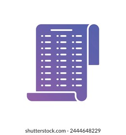 Gradient Color Shopping List vector icon