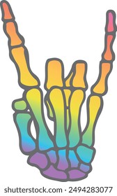 Gradient Color Skeleton Hand 1