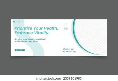 Gradient color social media cover and banner design template, Web banner for business, medical and Professional Social Media banner.