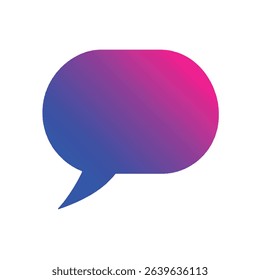 Gradient color speech bubble communication icon design element