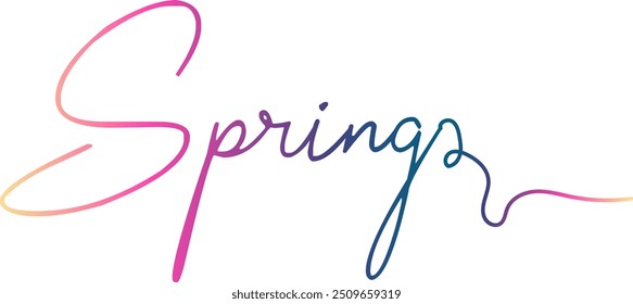 Gradient color Spring text, Spring text