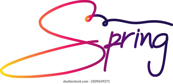 Gradient color Spring text, Spring text