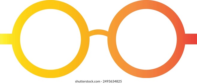 Gradient Color Summer Sunglasses Silhouette. Flat Vector Illustration