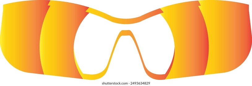 Gradient Color Summer Sunglasses Silhouette. Flat Vector Illustration