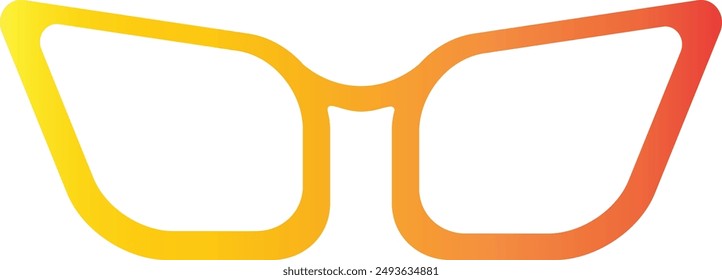 Gradient Color Summer Sunglasses Silhouette. Flat Vector Illustration