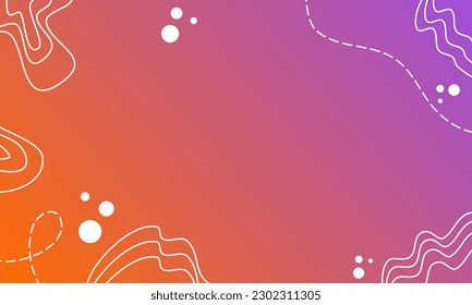 Gradient color template with curves lines and elements. Vector illustration for presentation background wallpaper.