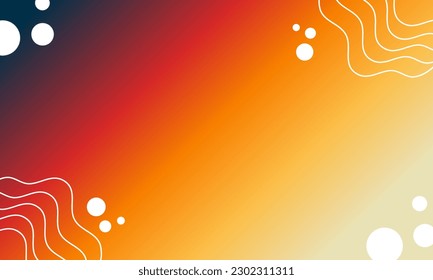 Gradient color template with curves lines and elements. Vector illustration for presentation background wallpaper.