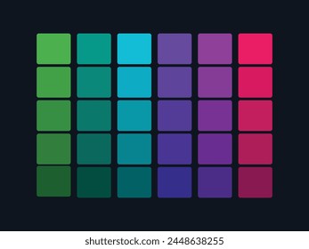 Gradient color trend. Modern palette of flat design. An example of a color palette. Forecast of the future color trend. Neutral color. Vector graphics