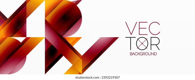 Gradient color triangles and circles on white. Dynamic blend creating captivating visual impact. Geometric background for digital designs, presentations, website banners, social media posts