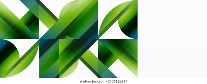 Gradient color triangles and circles on white. Dynamic blend creating captivating visual impact. Geometric background for digital designs, presentations, website banners, social media posts