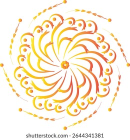 Gradiente cor vetor arte mandala design para usos de fundo 