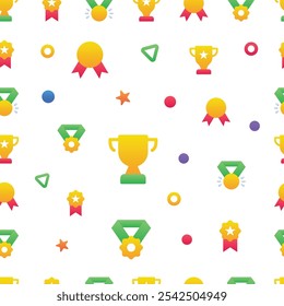 Gradient color vector icons pattern