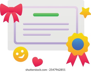 Ilustração do vetor de cor de gradiente para o certificado Business