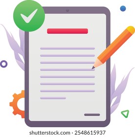 Gradient color vector illustration for Business contract